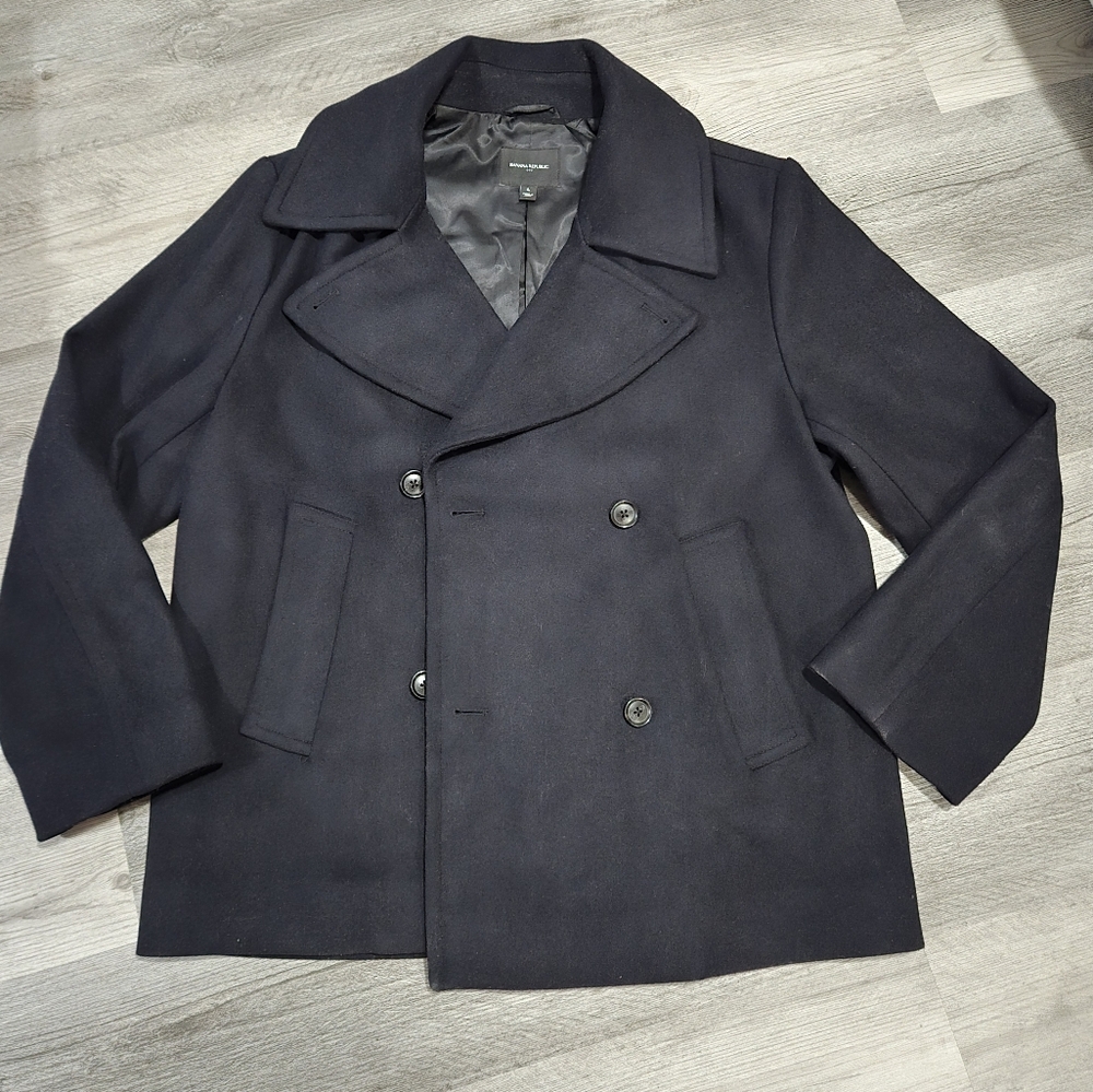Banana Republic Factory Double-Breasted Peacoat